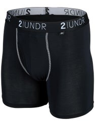 2UNDR Men's Swing Shift 6" Boxer Brief- Black
