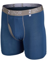 2UNDR Men's Swing Shift 6" Boxer Brief- Navy