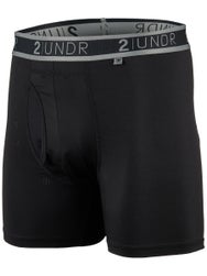 2UNDR Men's Sport Shift 6" Boxer Brief - Black