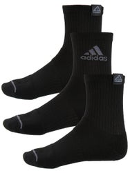 adidas Men's Cushioned 3.0 3-Pack Quarter Sock Black