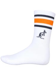 Australian Men's Crew Player Socks Wh/Orange