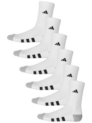adidas Youth Cushioned Crew 6-Pack Sock White