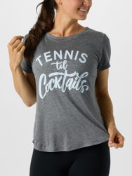 Bird & Vine Women's Tennis Til Cocktails Top - Charcoal