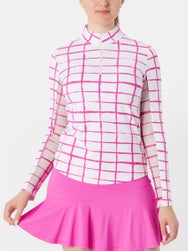 IBKUL Women's Cordova Long Sleeve Mock - Pink