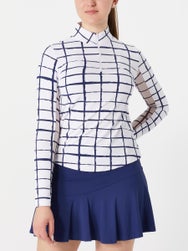 IBKUL Women's Cordova Long Sleeve Mock - Navy