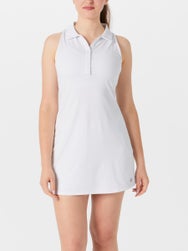 IBKUL Women's Collared Tennis Dress - White