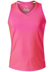 Lucky in Love Girl's Core Cutout V-Neck Tank
