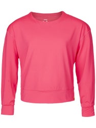 Lucky in Love Girl's LUV Hype Long Sleeve - Coral Crush