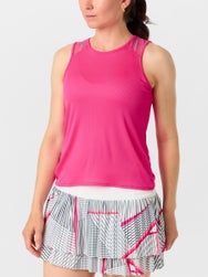 Lucky in Love Women's Core Twist Back Rib Tank - Pink