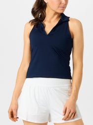 Lucky in Love Women's Club Polo Tank - Navy