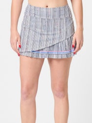 Lucky In Love Women's Peek A Blue Long Pleat Skirt