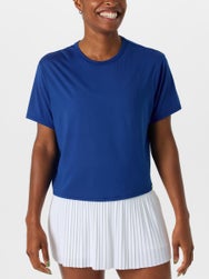 Lucky In Love Women's L-UV Power Box Top - Blue