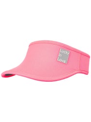 Lucky In Love Women's Stretch Visor - Flamingo