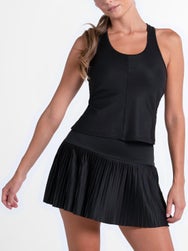 Lucky in Love Women's Core Scoop Neck Rib Tank - Black