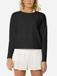 Lucky in Love Women's L-UV Hype LS Top - Black