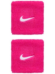 Nike Swoosh Singlewide Wristbands 2 Pk Vivid Pink/White