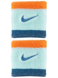 Nike Swoosh Singlewide Wristbands 2 Pk Mint/Orange