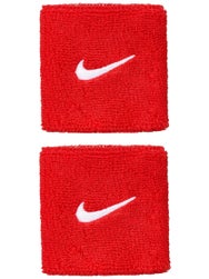 Nike Swoosh Singlewide Wristbands 2 Pk Red/White
