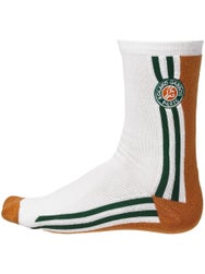 Roland Garros Stripe Logo Crew Socks