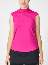 SanSoleil Women's SolTek Mock Tank - Fuchsia