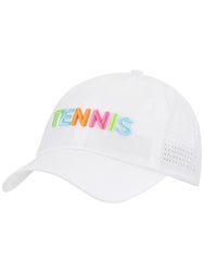 VimHue Women's Multi Ombre Puff Tennis Hat - White