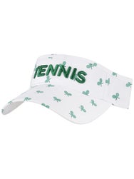 VimHue Women's Tennis Puff Print Visor - Wh/Green