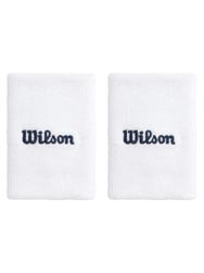 Wilson Core Doublewide Wristbands - White