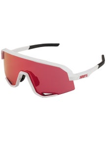 100% Slendale Matte White HiPER Red Mirror Lens