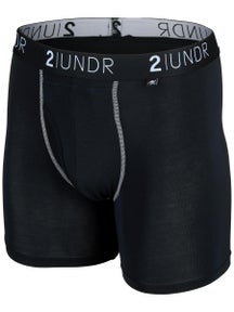 2UNDR Men's Swing Shift 6" Boxer Brief- Black