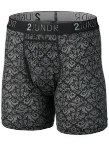 2UNDR Men's Swing Shift 6" Boxer Brief- Rococo Black