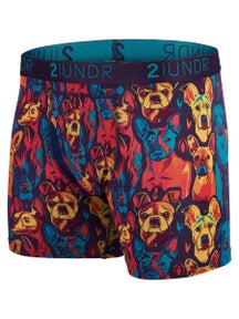 2UNDR Men's Swing Shift 6" Boxer Brief-Mans Best Friend
