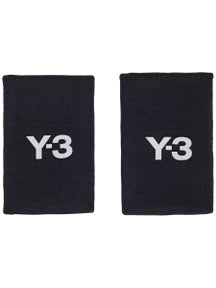 adidas Men's Y-3 Doublewide Wristbands-Black/Orbit Grey