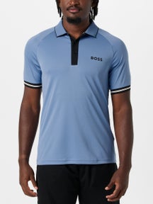 BOSS Men's Summer Serve Colorblock Polo Blue L