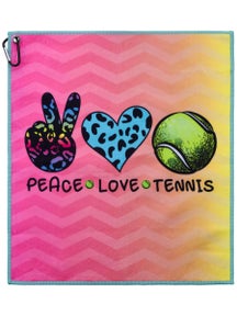 Born To Rally Peace Love Tennis Towel