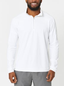 BloqUV Men's Long Sleeve Zip Top - White
