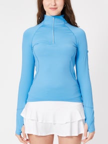 BloqUV Women's Half Zip Top - Ocean Blue