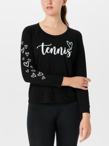 Bird & Vine Women's Tennis Cursive Long Sleeve