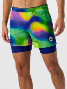 Flow Society Men's Neon Gradient 2-in-1 Short