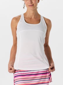 Grand Slam Women's Core Racer Tank - White