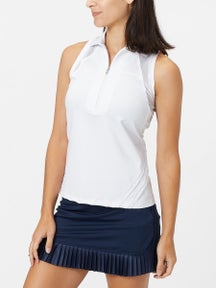 InPhorm Women's Neisha Classic Polo Tank-White