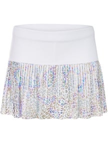 Lucky in Love Girl's Rainbow Leopard Pleat Skirt