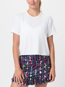 Lucky In Love Women's L-UV Power Box Top - White