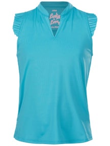 Lucky in Love Girl's Pleat Me Up Tank - Ocean