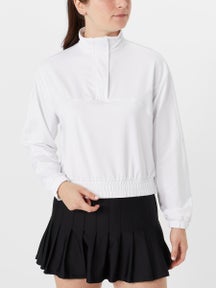 Lucky in Love Women's Mock Pullover - White