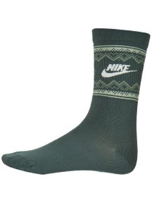 Nike Essential Holiday Fair Isle Crew Sock Green