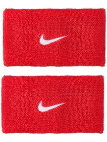 Nike Swoosh Doublewide Wristbands 2Pk Red/White