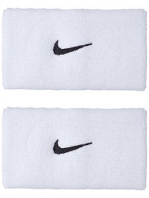Nike Swoosh Doublewide Wristbands 2Pk White