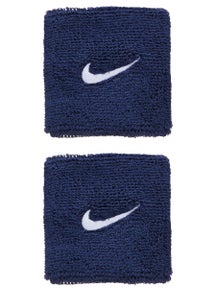 Nike Swoosh Singlewide Wristbands 2 Pk Navy/White
