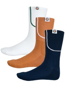 Roland Garros Men's Sport Crew Socks 3 Pack