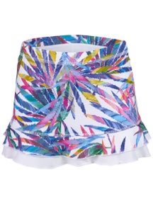 Sofibella Girl's UV Double Ruffle Skirt-Amazonia Leaves